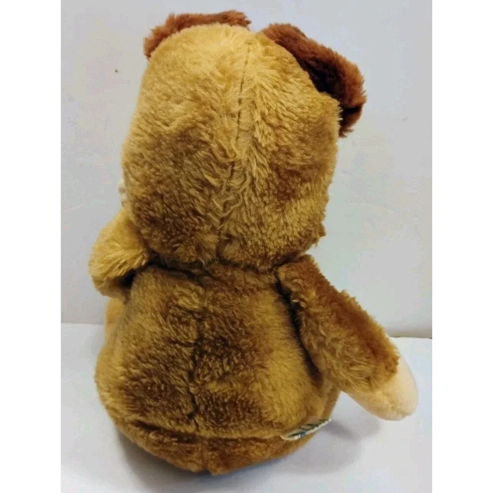 Vtg 1984 Animal Toy Imports Brooklyn NY Dog Plush Big Jowls Shar Pei Brown 12
